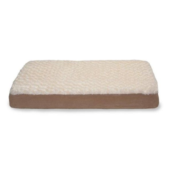 Petpalace Ultra Plush Deluxe Ortho Mat - Cream  Large Pet Bed PE71665